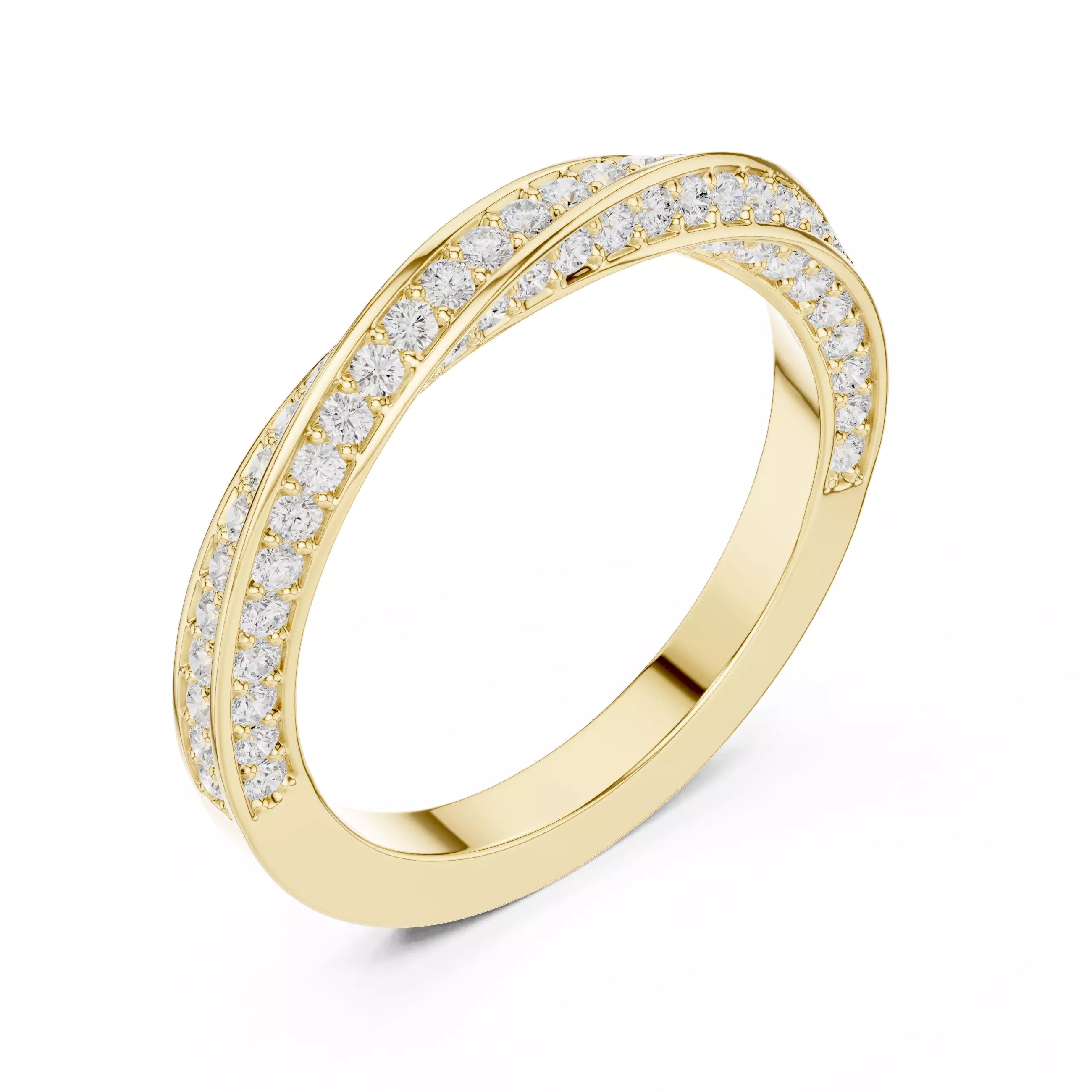 Eternity Band Ring in Yellow Gold - detail view