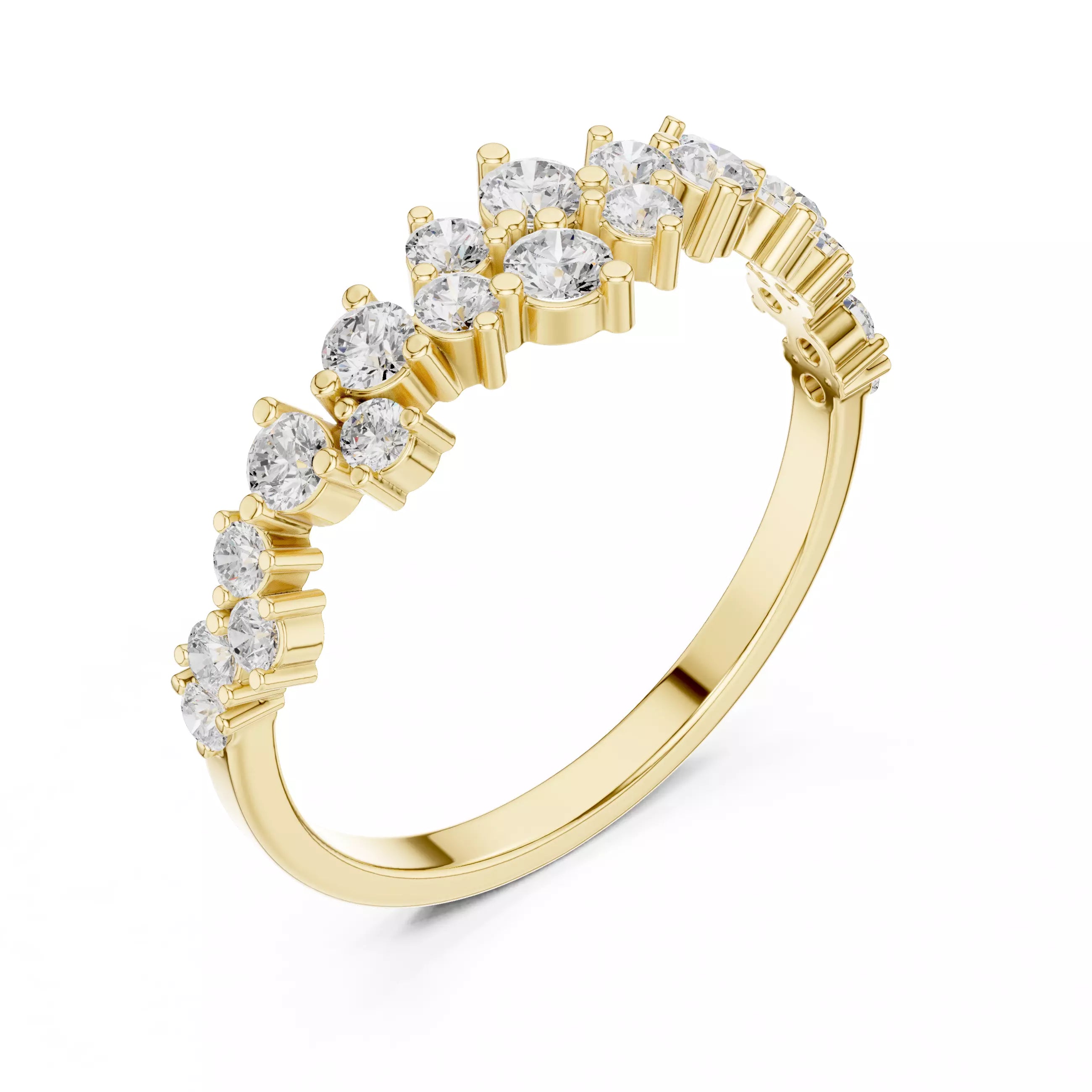 Eternity Band Ring in Yellow Gold - detail view
