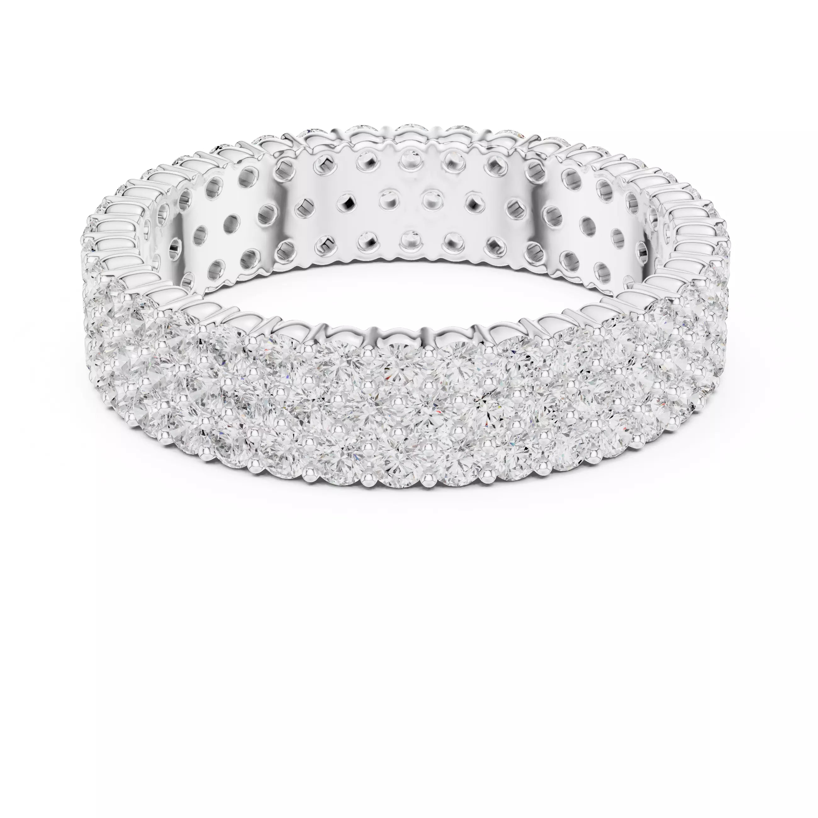 Eternity Band Ring in White Gold - detail view