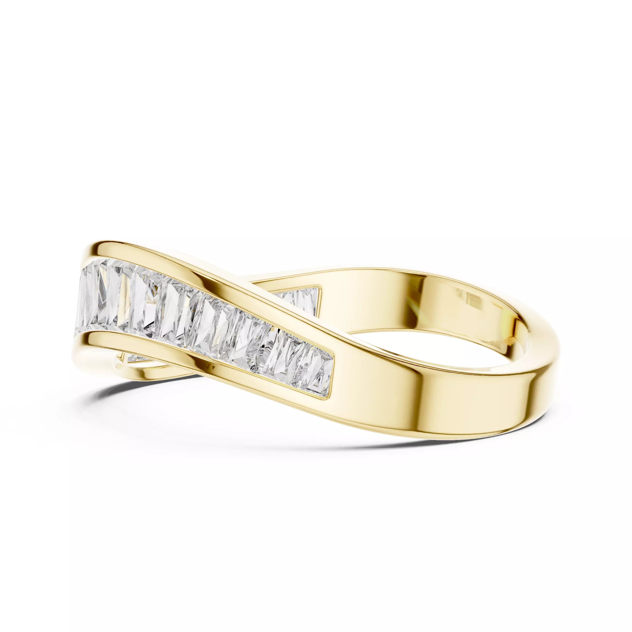Eternity Band Ring in Yellow Gold - side view