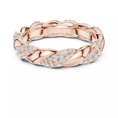 Eternity Band Ring in Rose Gold - front view