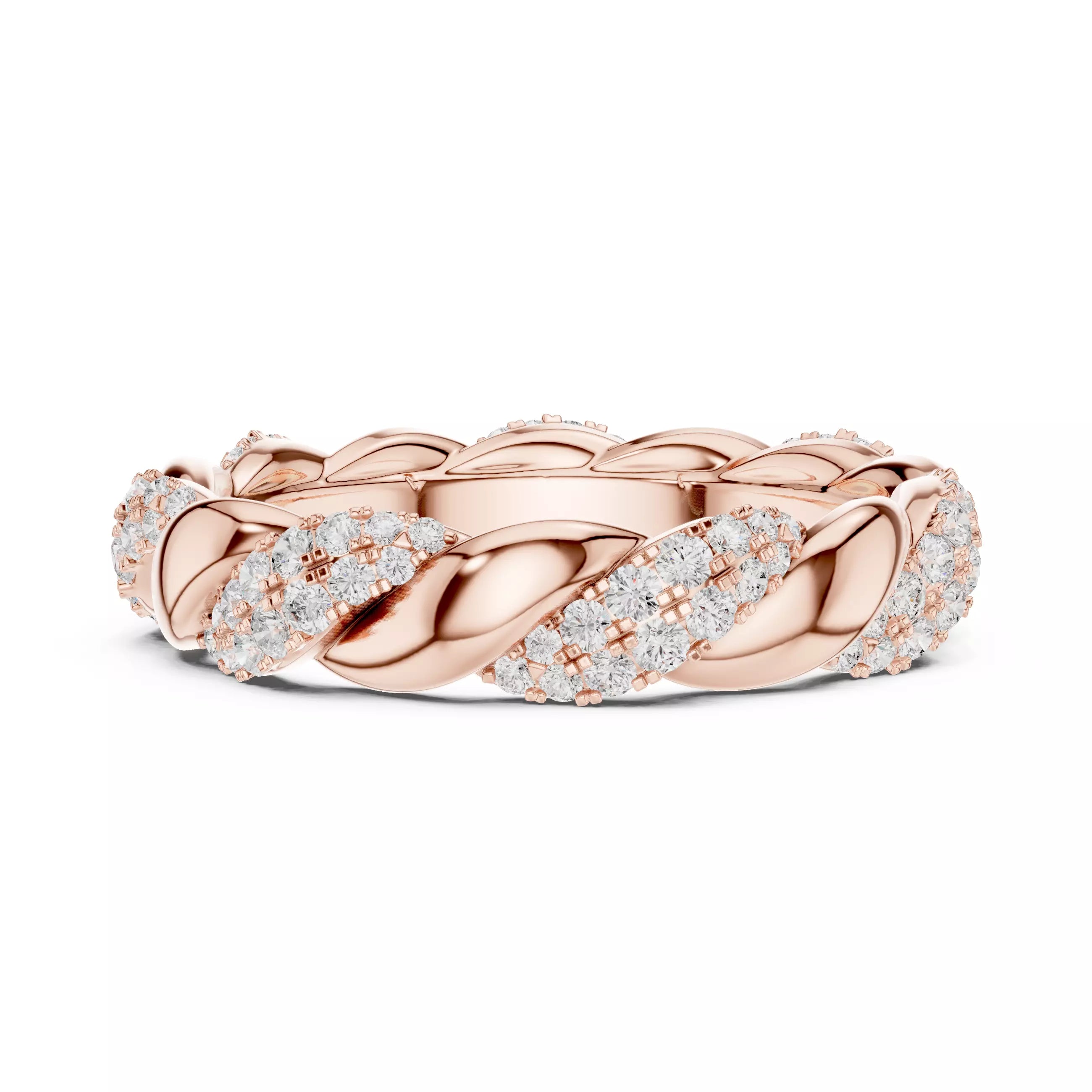 Eternity Band Ring in Rose Gold - detail view