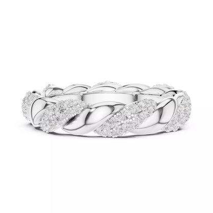 Eternity Band Ring in White Gold - angle view