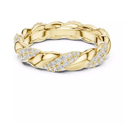 Eternity Band Ring in Yellow Gold - detail view