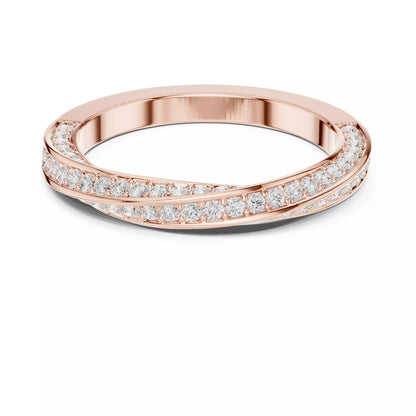 Eternity Band Ring in Rose Gold - front view