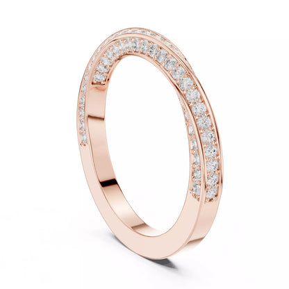Eternity Band Ring in Rose Gold - side view