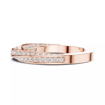 Eternity Band Ring in Rose Gold - detail view