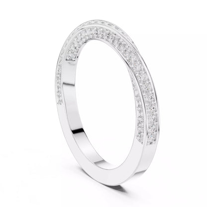 Eternity Band Ring in White Gold - front view