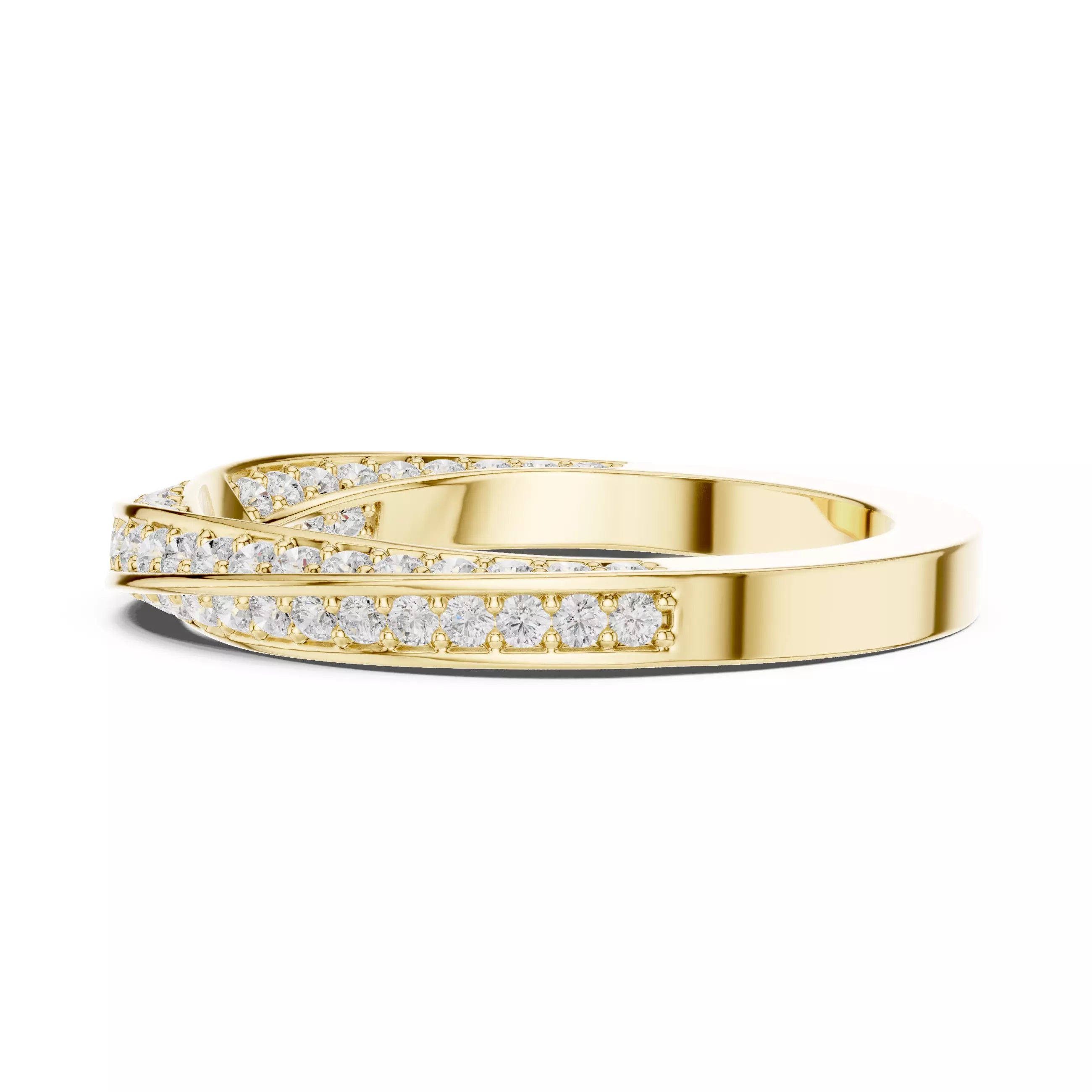 Eternity Band Ring in Yellow Gold - front view