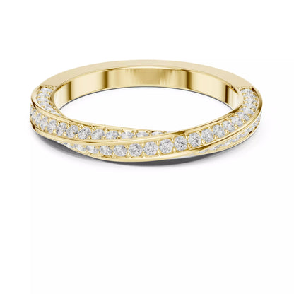 Eternity Band Ring in Yellow Gold - side view
