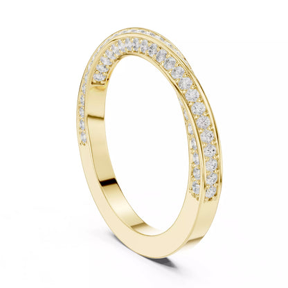 Eternity Band Ring in Yellow Gold - angle view