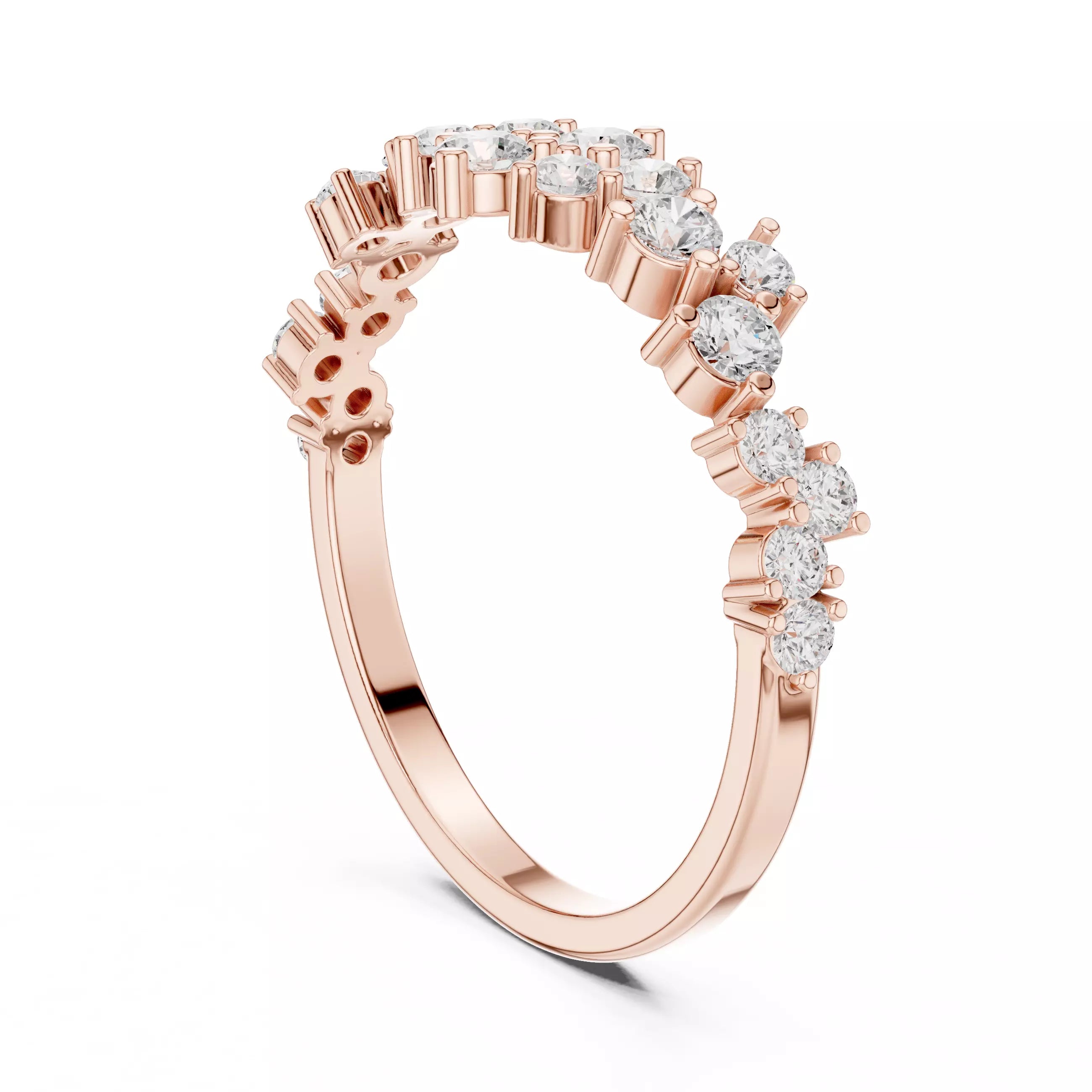 Eternity Band Ring in Rose Gold - side view