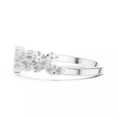 Eternity Band Ring in White Gold - angle view