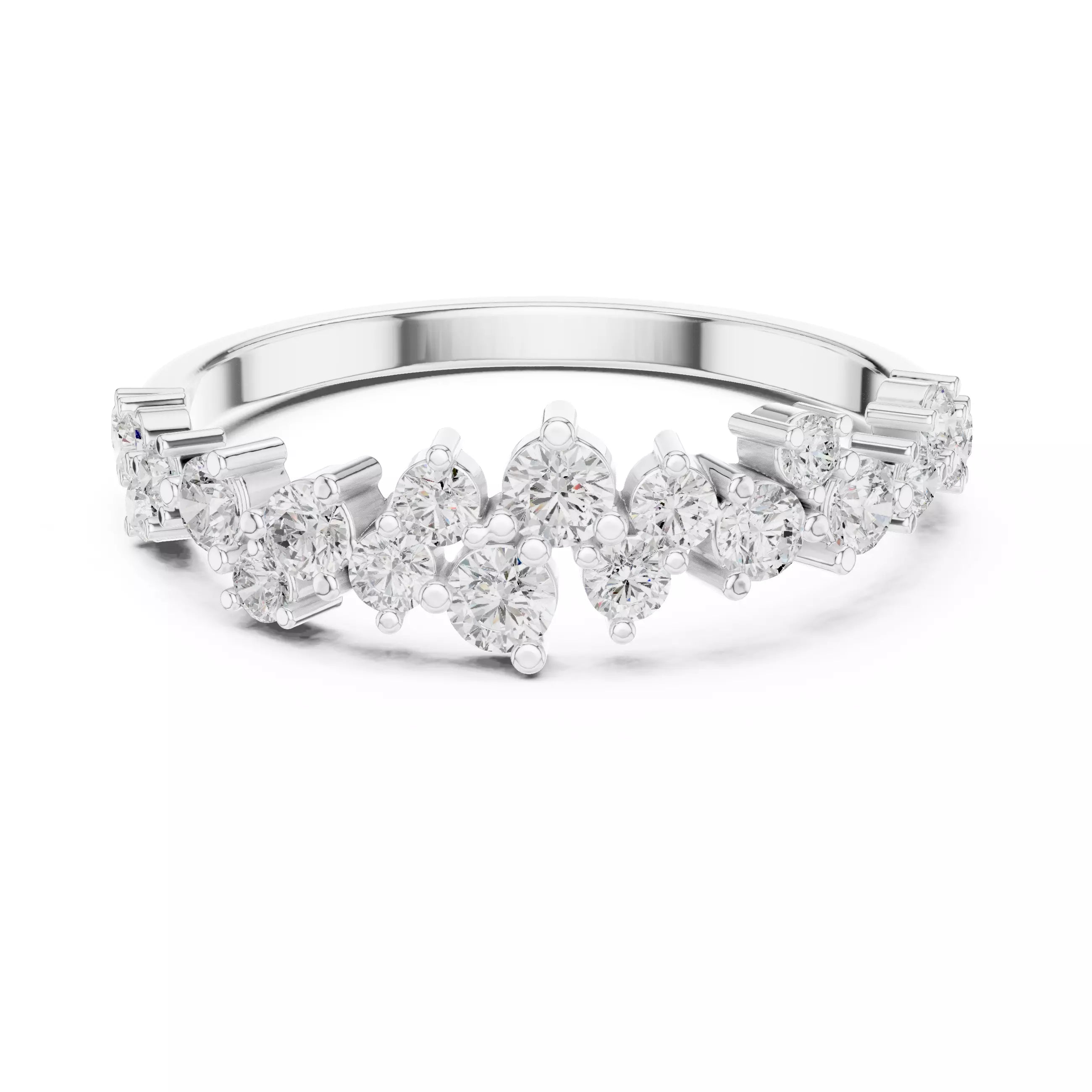 Eternity Band Ring in White Gold - detail view