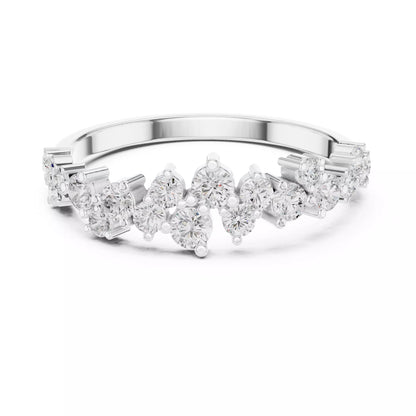 Eternity Band Ring in White Gold - detail view