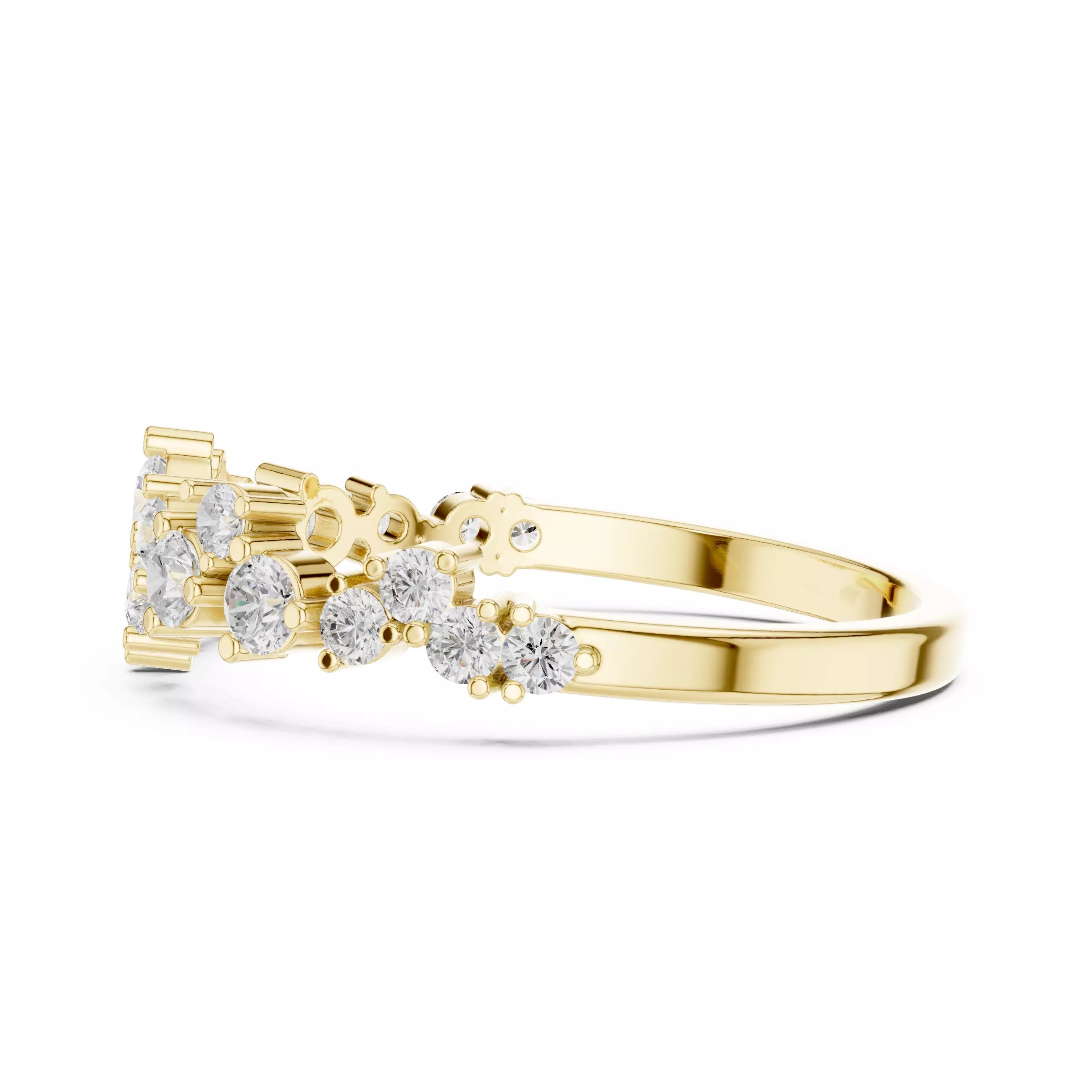 Eternity Band Ring in Yellow Gold - front view