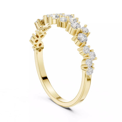 Eternity Band Ring in Yellow Gold - angle view