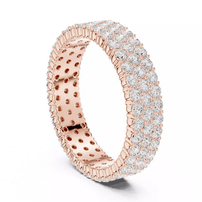 Eternity Band Ring in Rose Gold - side view