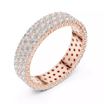 Eternity Band Ring in Rose Gold - angle view
