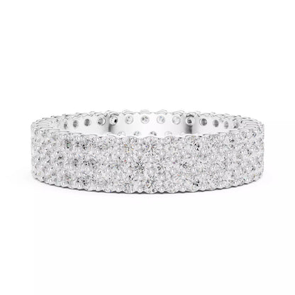 Eternity Band Ring in White Gold - angle view
