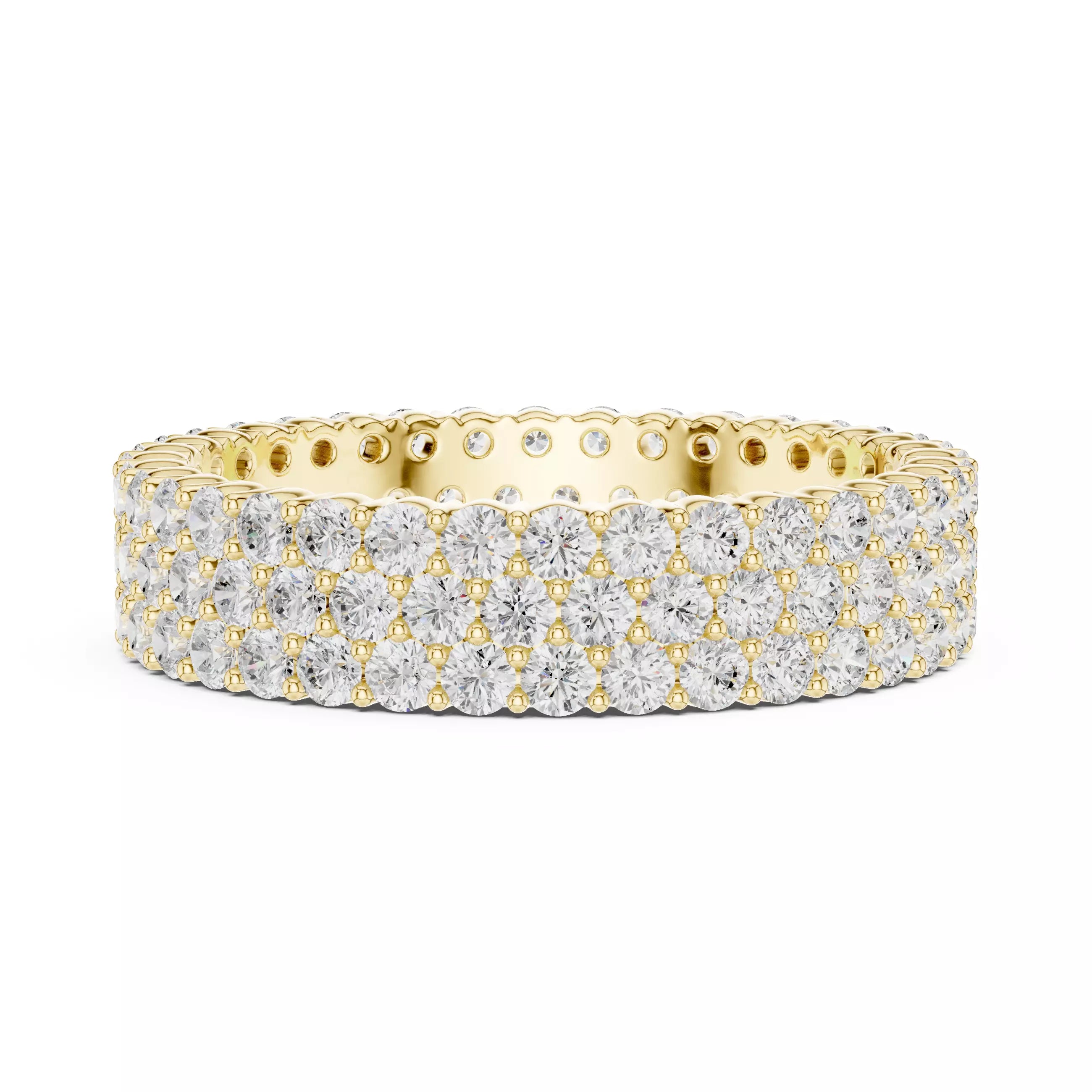 Eternity Band Ring in Yellow Gold - front view