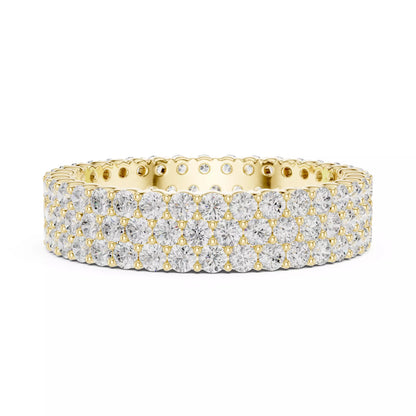 Eternity Band Ring in Yellow Gold - front view