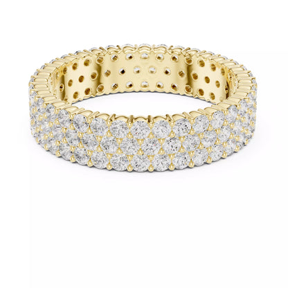 Eternity Band Ring in Yellow Gold - side view