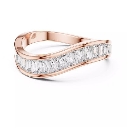 Eternity Band Ring in Rose Gold - front view