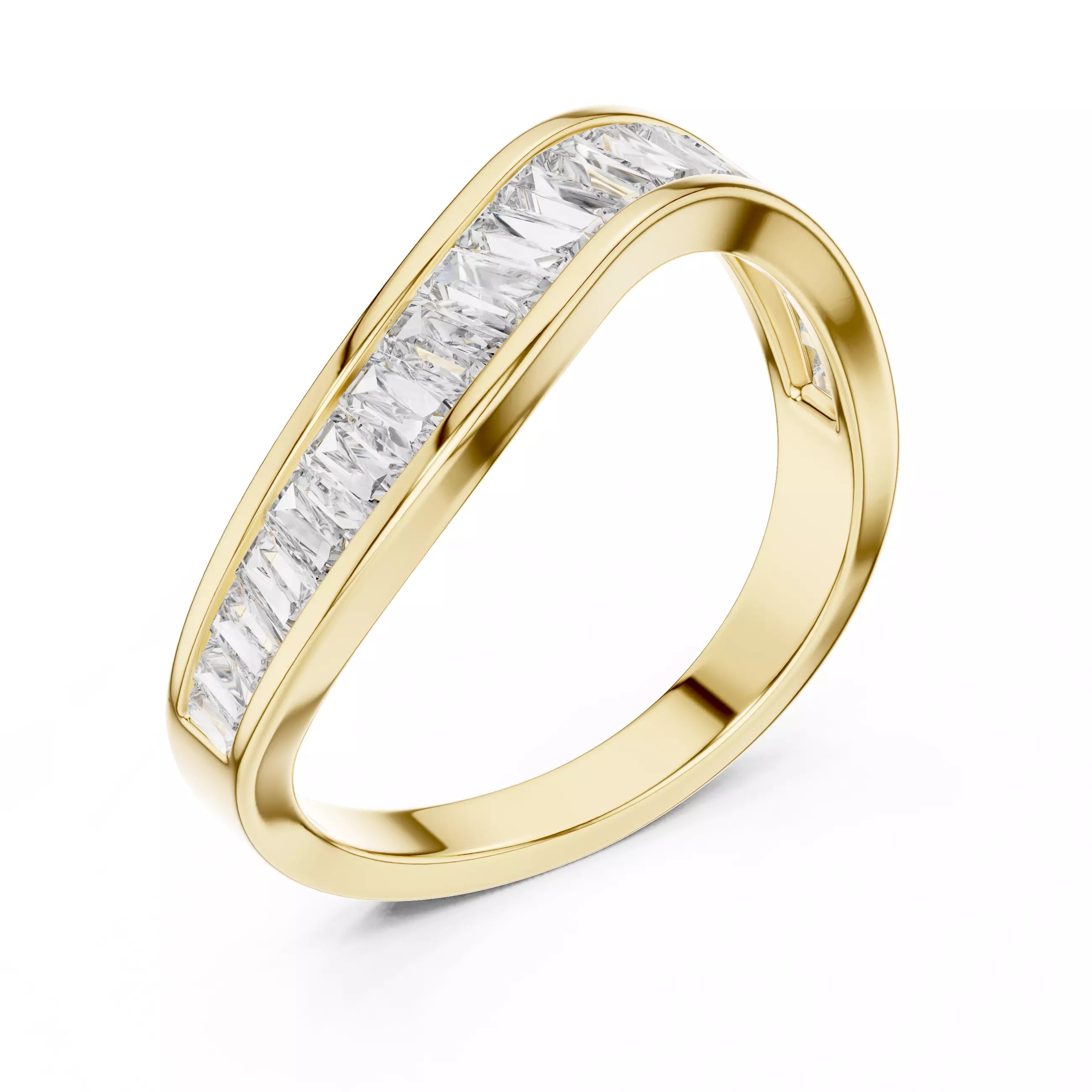 Eternity Band Ring in Rose Gold - side view