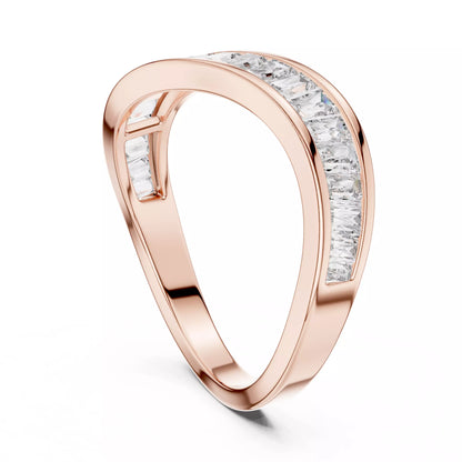 Eternity Band Ring in Rose Gold - angle view