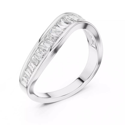 Eternity Band Ring in White Gold - detail view