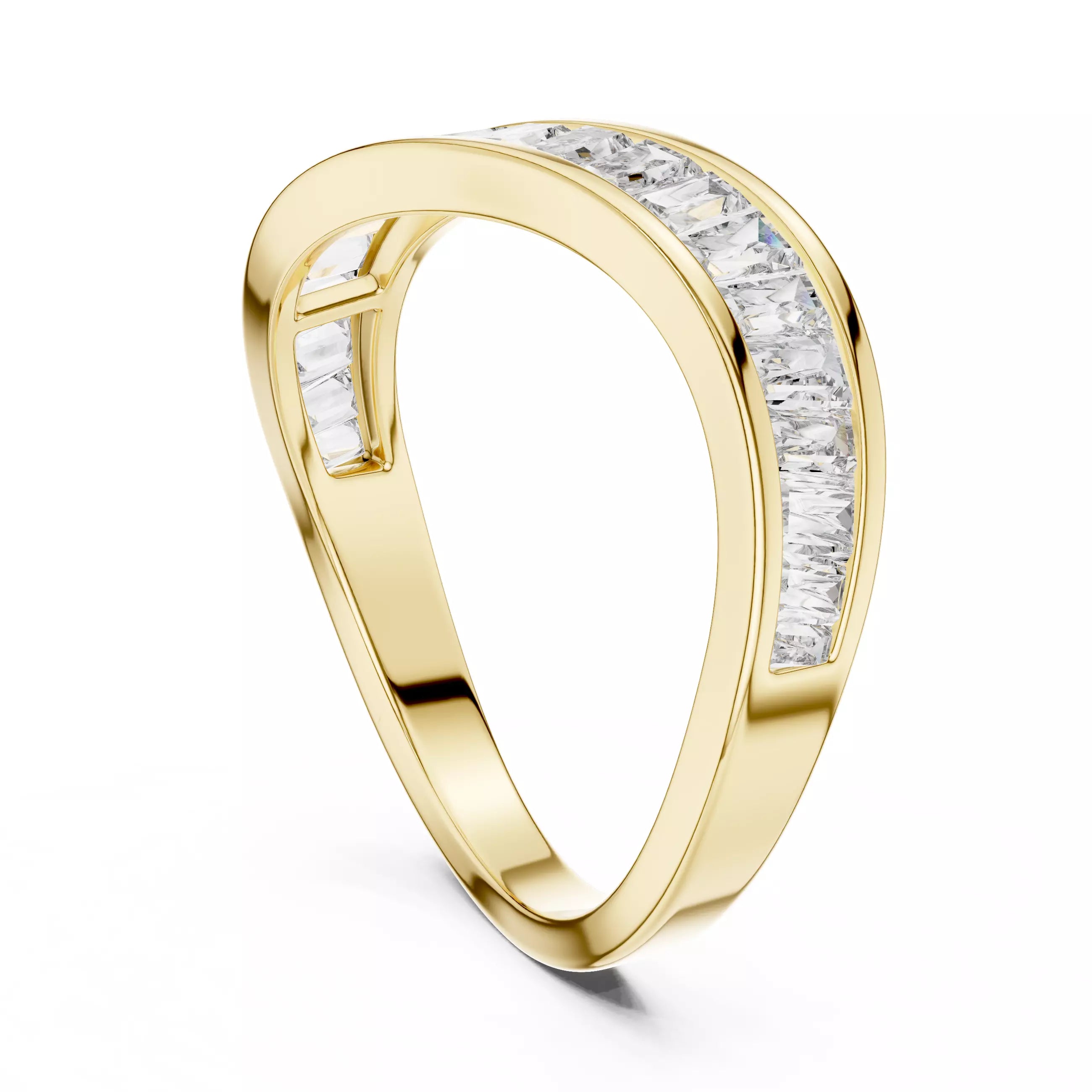 Eternity Band Ring in Yellow Gold - front view