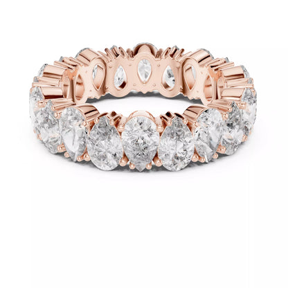 Solitaire Band Ring in Rose Gold - front view
