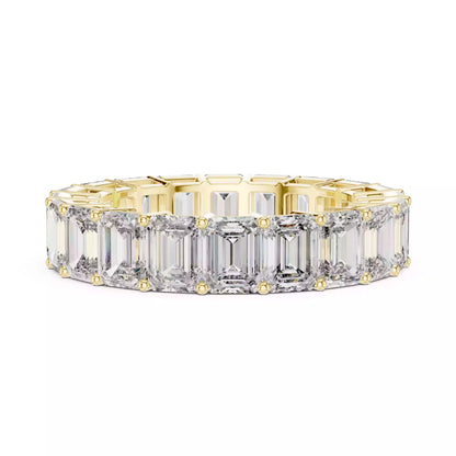 Solitaire Band Ring in Yellow Gold - front view