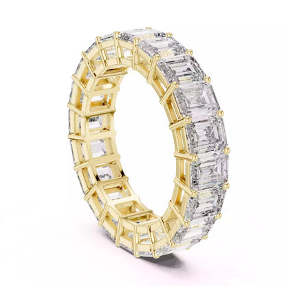 Solitaire Band Ring in Yellow Gold - angle view